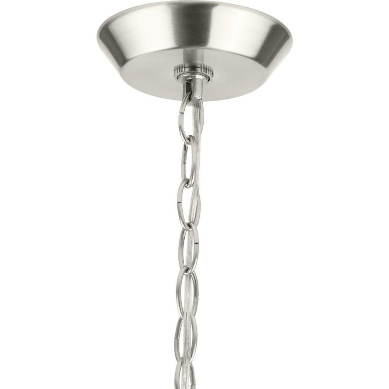 Progress Lighting Lassiter 5-Light Chandelier, Matte Black, Clear Glass Shades