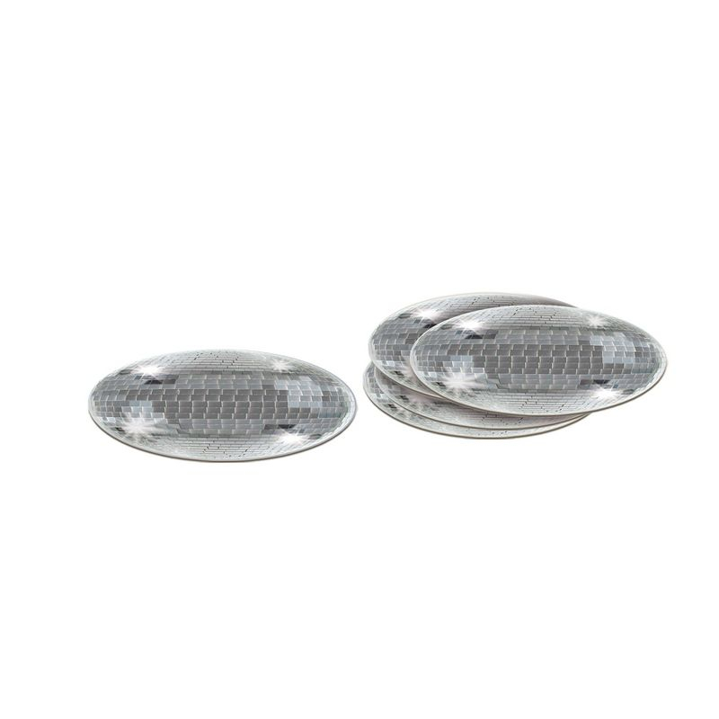 Beistle Disco Ball Coasters, 3.25", (32/Pkg) Multicolored