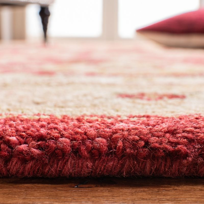 Anatolia AN522 Hand Tufted Indoor Area Rug - Red/Ivory - 8'x8' - Safavieh