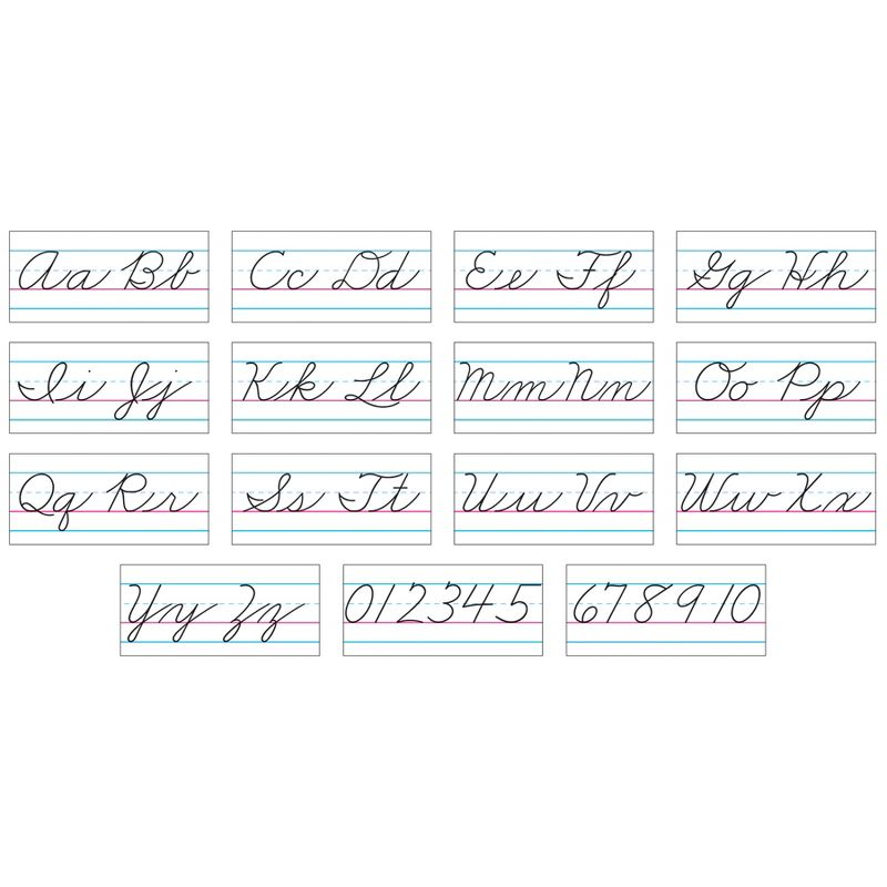 TREND Basic Alphabet Zaner-Bloser Cursive Bulletin Board Set