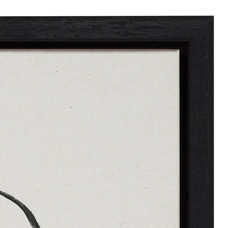 18" x 24" (Set of 2) Sylvie Modern Circles and Going in Circles by Framed Wall Canvas Set Black - Kate & Laurel All Things Decor