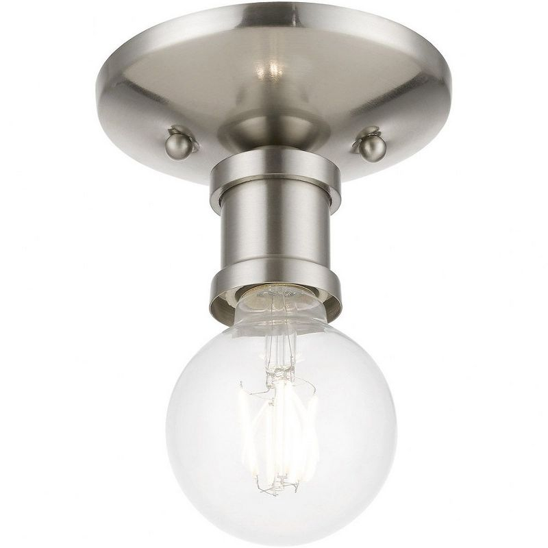 Livex Lighting Lansdale 1 - Light Flush Mount in  Brushed Nickel