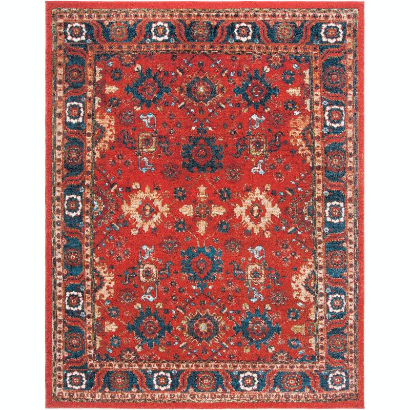 Vintage Hamadan VTH214 Power Loomed Indoor Area Rug - Orange/Blue - 8'x10' - Safavieh