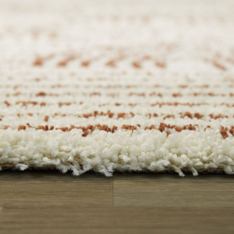 7'10"x10' Hailey Rainbow Striped Kids' Rug White/Red - Balta Rugs: Playroom, Bedroom, High Pile, Fade & Stain Resistant