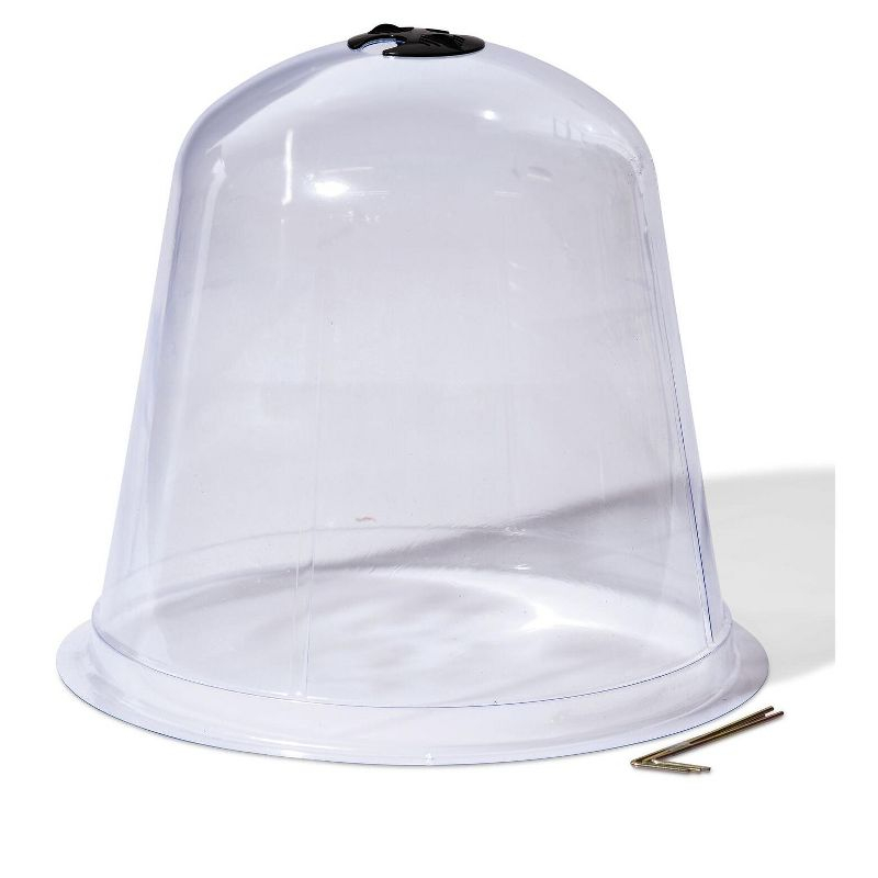 Gardeners Supply Company Large Garden Cloche Plant Protector | Clear Sturdy PVC Plants Bell Dome Heat & Freeze Cover with Top Hole Ventilation for
