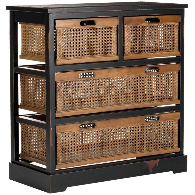 Jackson 4 Drawer Unit - AMH6504 - Black - Safavieh Couture