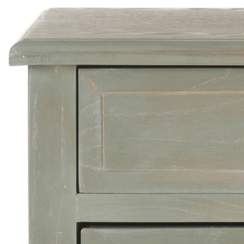 Lori End Table With Storage Drawers - AMH6576B - Ash Grey - Safavieh Couture
