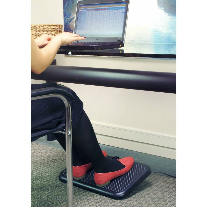 Indus Tool Toasty Toes Heated Footrest Black 90W TT: Adjustable Radiant Foot Warmer, Ceramic Element, Indoor Use