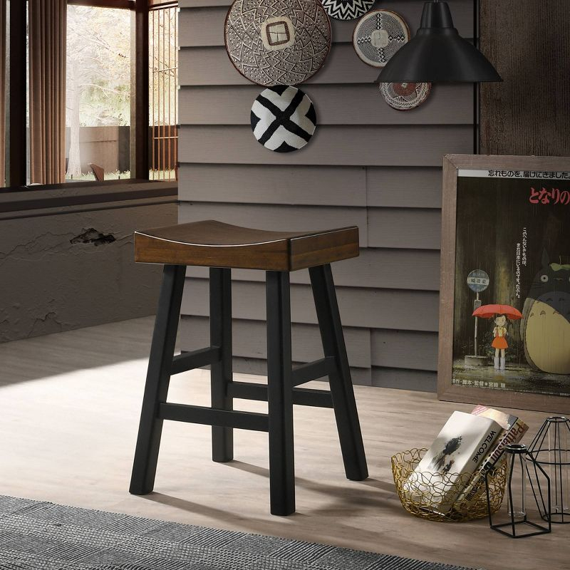 Carolina Living 24" Levi Counter Height Barstool Elm/Black