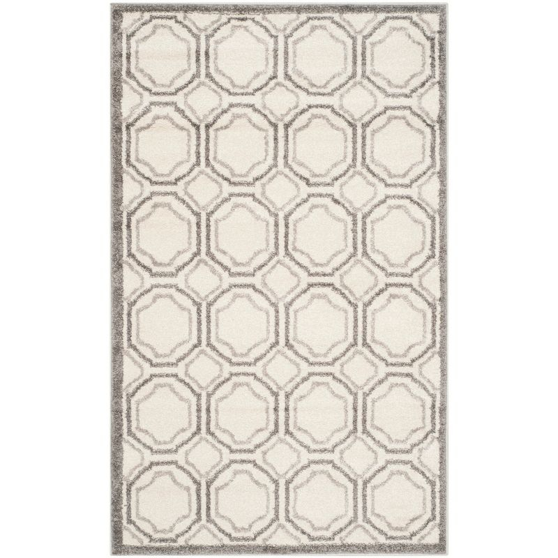 Amherst AMT411 Power Loomed Accent Rug - Ivory/Light Grey - 3'x5' - Safavieh.