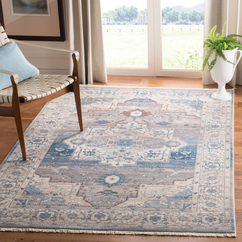 Vintage Persian VTP447 Power Loomed Indoor Area Rug - Grey/Blue - 8'x10' - Safavieh