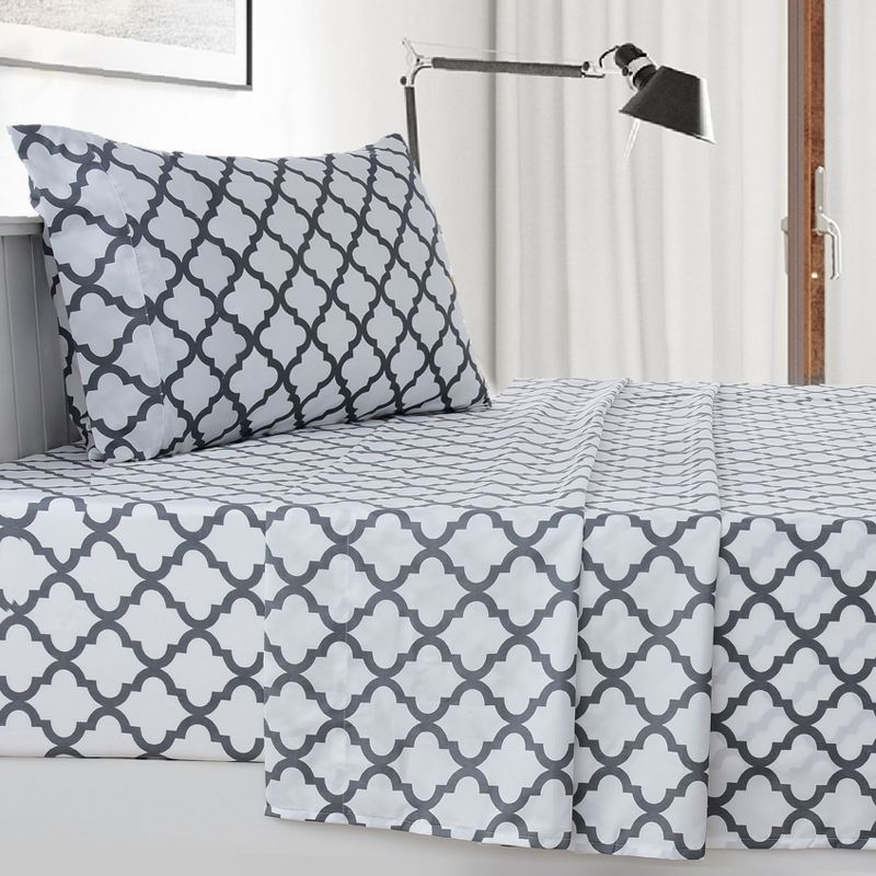 Lux Decor Collection Twin XL Bed Sheets - Premier 1800 Microfiber Deep Pocket Easy Care Sheets Set - White