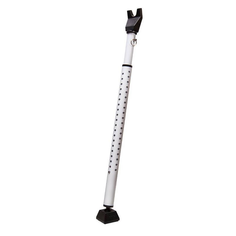 Master Lock Door Bar Dual Function Security: Metal Safety Bar for Door, Black & White, Lifetime Warranty
