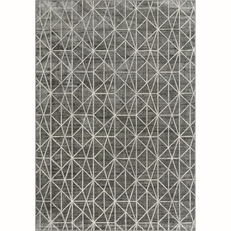 Unique Loom 9' 10 x 14' 1 Gray Matrix Trellis Geometric Area Rug