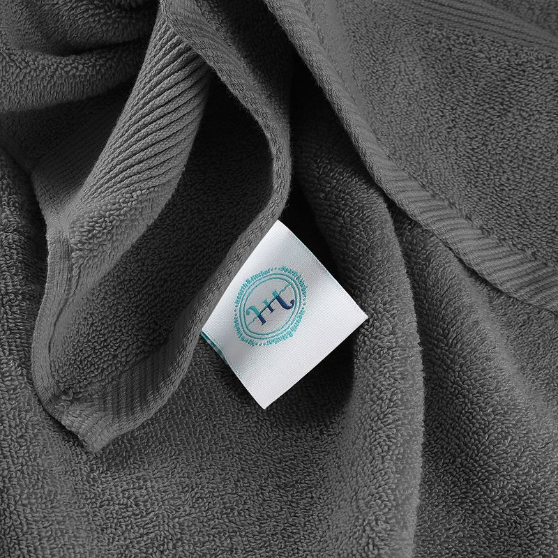 Hearth & Harbor Bath Towels, 10 Piece Highly Absorbent Towel Set - Gray