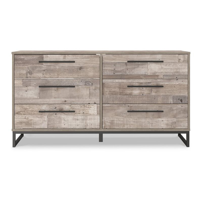Signature Design by Ashley Casual Neilsville 6 Drawer Dresser, Whitewash