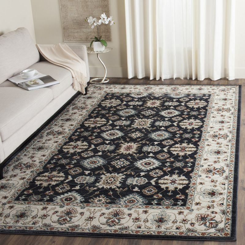 Lyndhurst LNH332 Power Loomed Area Rug - Navy/Cream - 6'x9' - Safavieh.