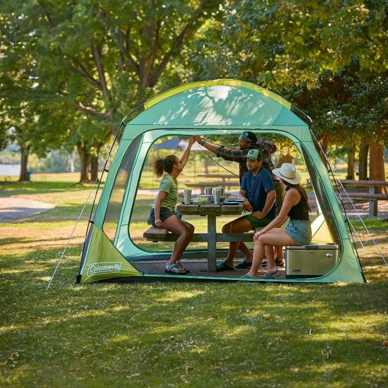 Coleman 86"x10' Skyshade 6 Person Screen Dome Canopy Beach Shelter Tent - Moss