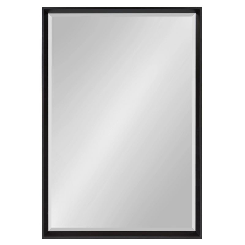26"x38" Calter Framed Wall Mirror Black - Kate and Laurel: Modern Rectangular, No Assembly Required