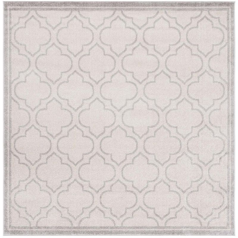 Amherst AMT412 Power Loomed Area Rug - Ivory/Light Grey - 7'x7' - Safavieh.