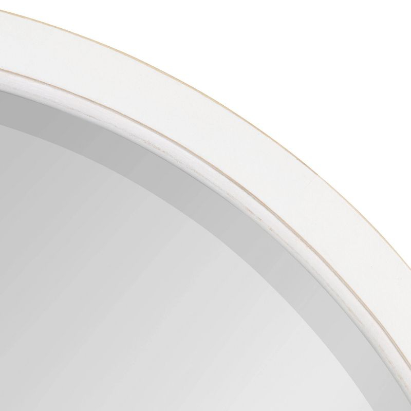 18&#34; x 18&#34; Hogan Round Framed Decorative Wall Mirror White - Kate &#38; Laurel All Things Decor