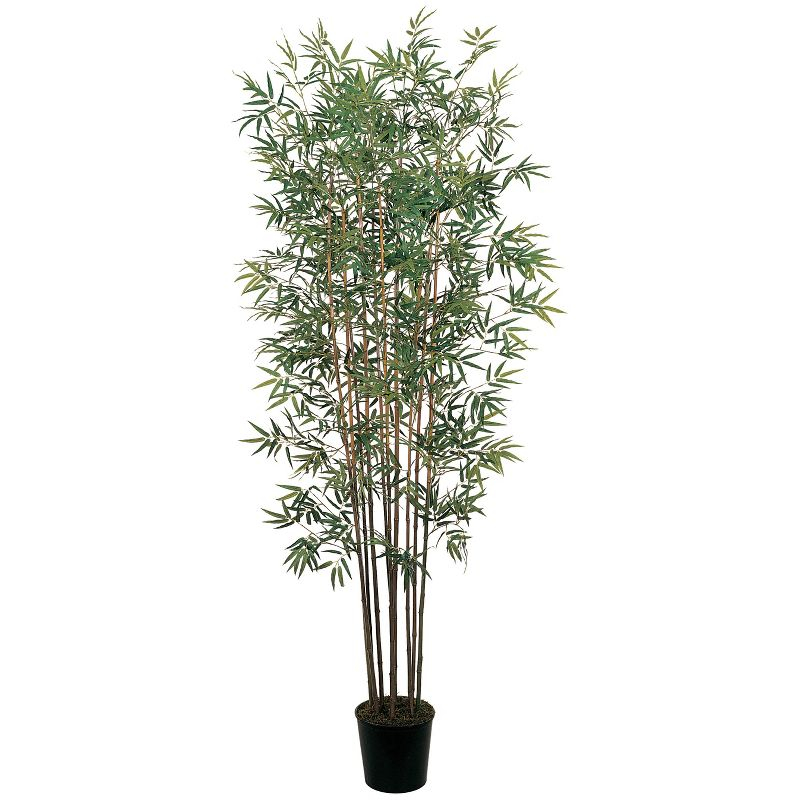 Nearly Natural 6' Mini Bamboo Silk Tree: Indoor Decorative Faux 6ft Greenery with Pot