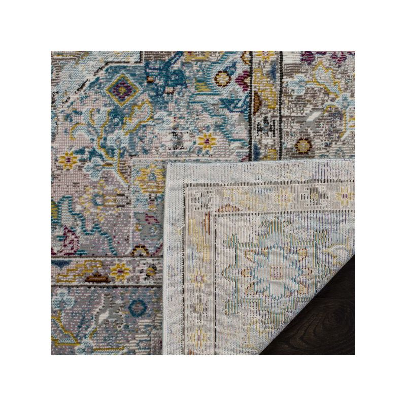 Aria ARA183 Power Loomed Area Rug - Beige/Blue - 6'5"x6'5" - Safavieh.