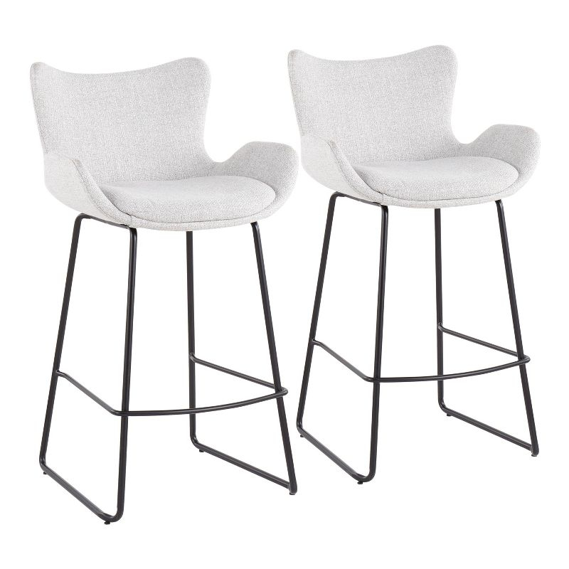 Set of 2 Tara Contemporary Counter Height Barstools - LumiSource