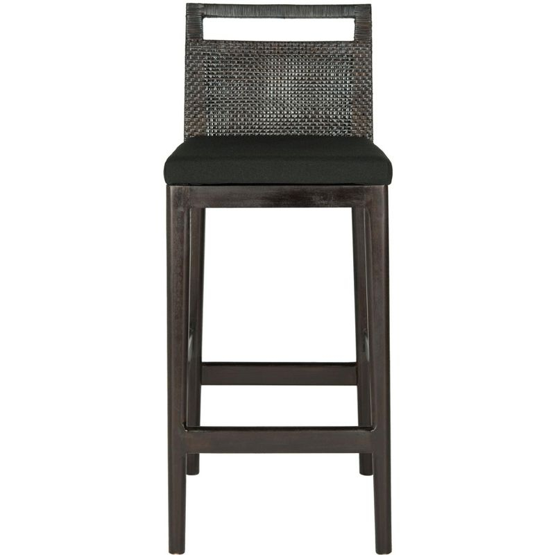 Darin Bar Stool - SEA4015 - Dark Brown/Black - Safavieh