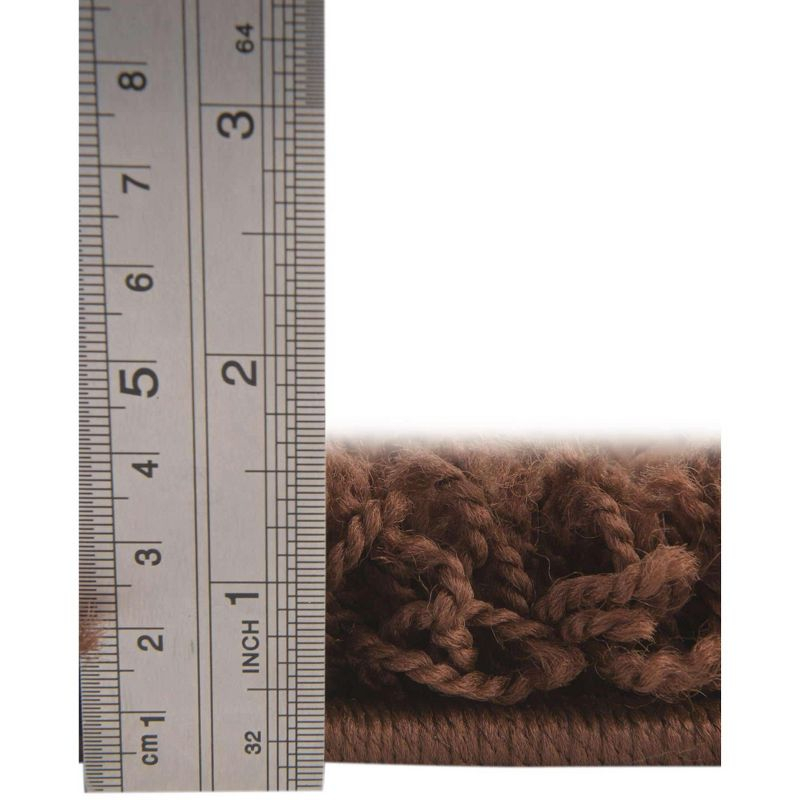 Unique Loom 4' 0 x 6' 0 Solid Shag Chocolate Brown Area Rug