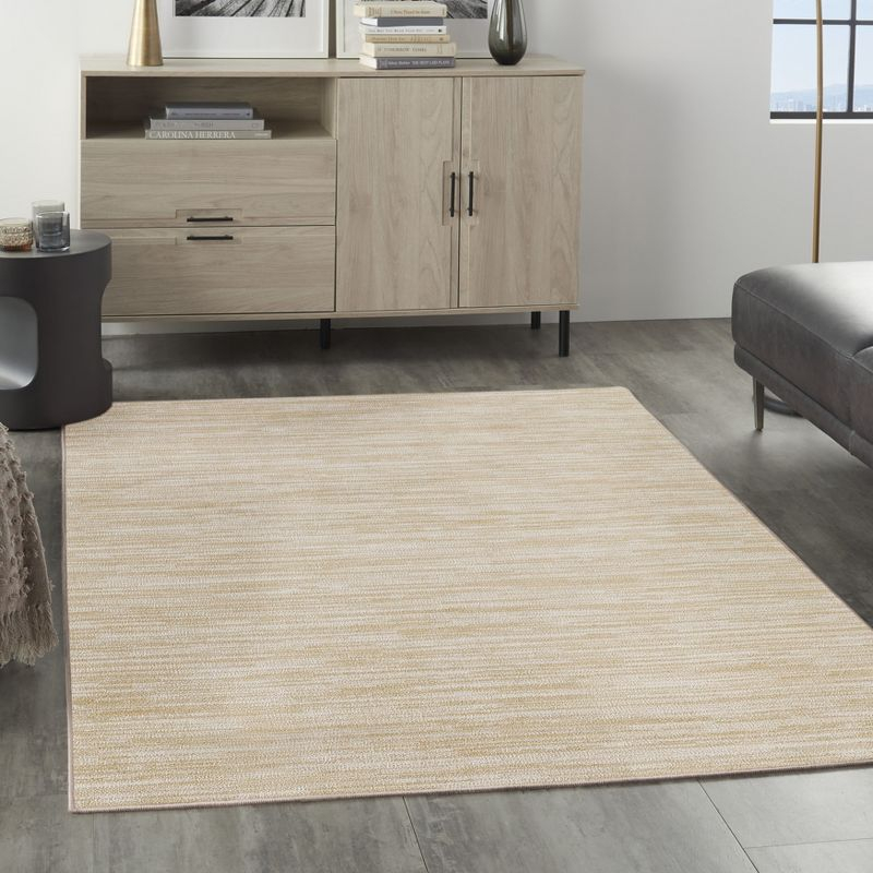 Nourison Essentials Easy Care Indoor Outdoor Area Rug - Ivory Gold 4' x 6'