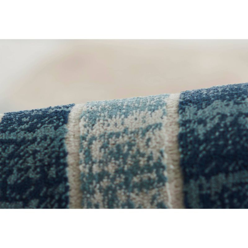 Momeni 1'10"x2'10" Edition Dimensional Machine Loomed Area Rug Blue: Geometric Pattern, Indoor, Low Pile Polyester