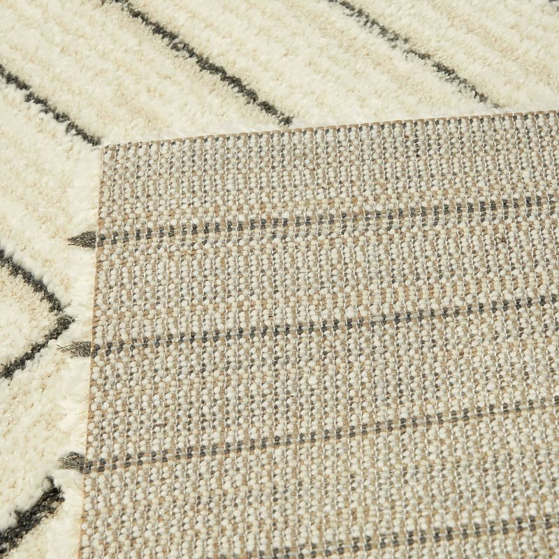 Balta Rugs 2'7"x7' Carmody Transitional Geometric Rug Cream: Off-White Runner, Medium Pile, Indoor Use