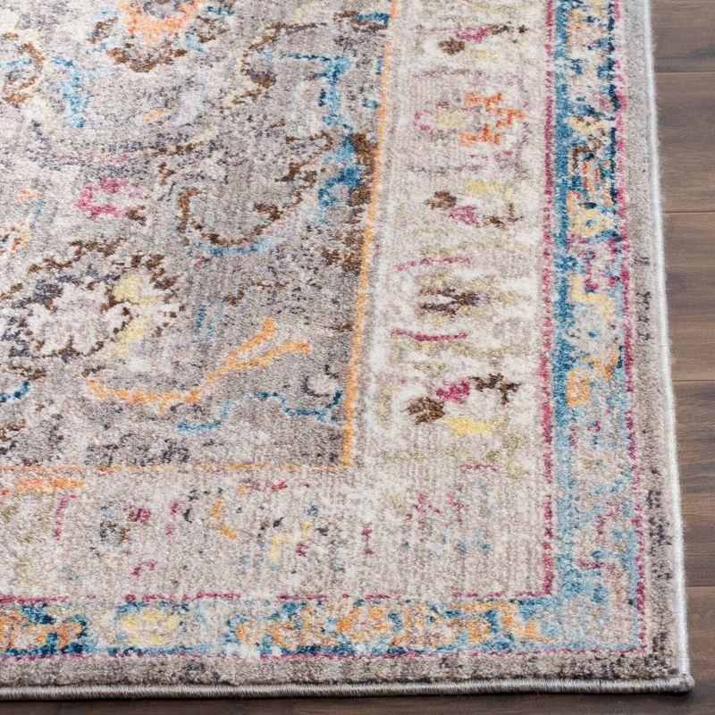 Bristol BTL357 Power Loomed Indoor Area Rug - Grey/Ivory - 7'x7' - Safavieh