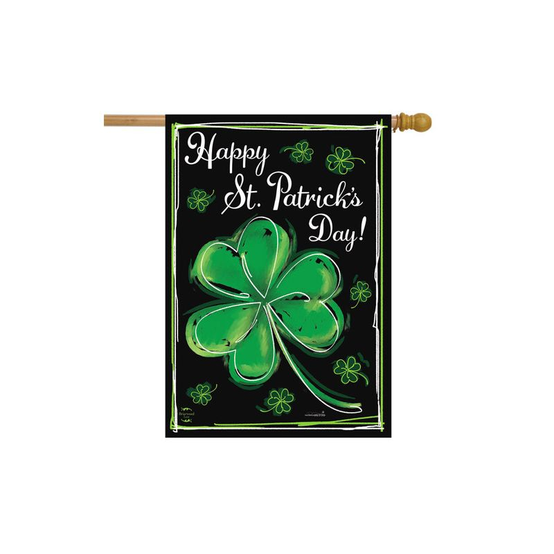 Briarwood Lane Shamrock St. Patrick's Day House Flag Clovers 28"