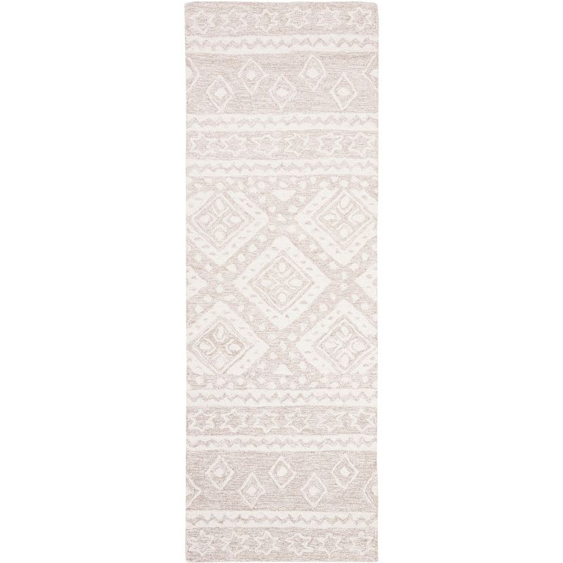 Micro-Loop MLP501 Hand Tufted Indoor Runner Rug - Beige/Ivory - 2'3"x9' - Safavieh