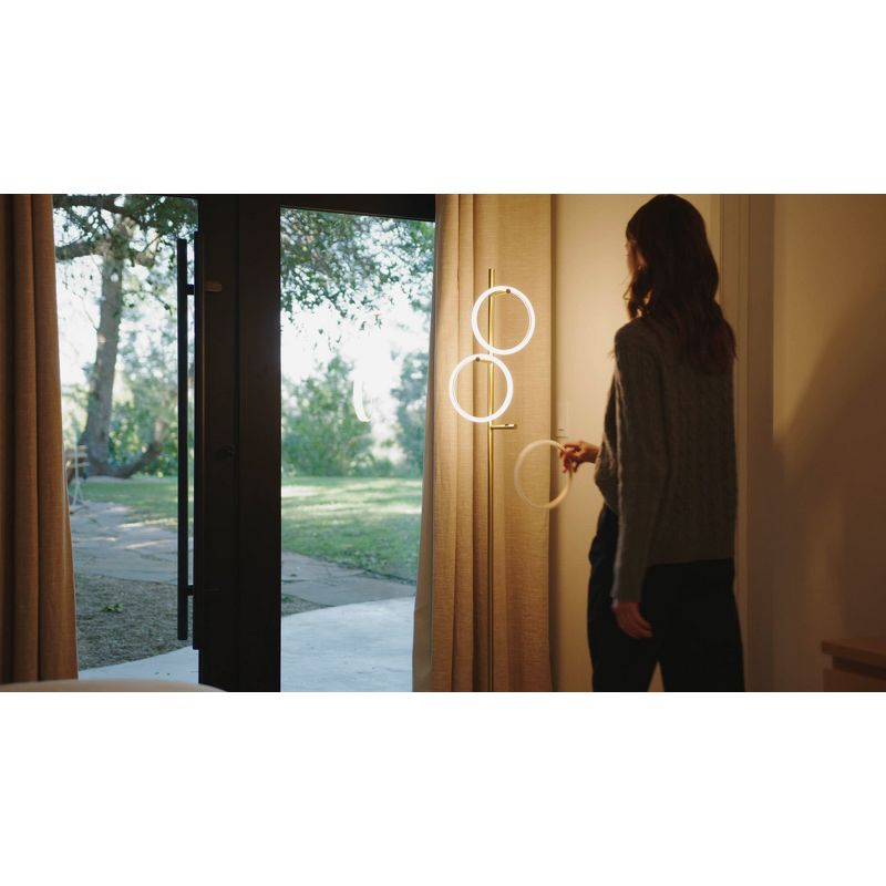 Brightech Sky Modern Dimmable Integrated LED Torchiere Floor Lamp Brushed Nickel: Touch Sensor, 3-Year Warranty, UL Listed