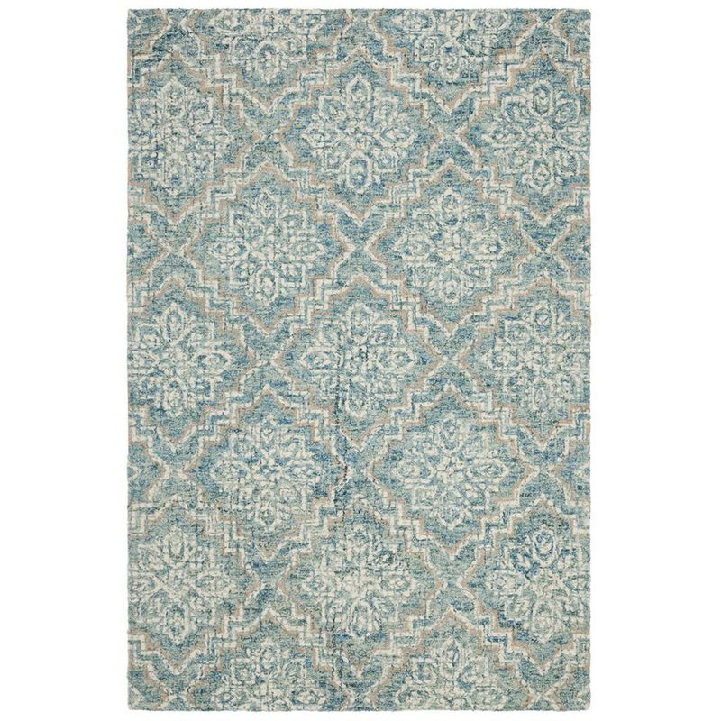 Abstract ABT201 Handmade Indoor Accent Rug - Blue/Grey - 3'x5' - Safavieh