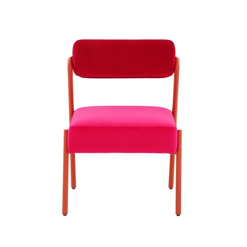 Jolene Velvet Accent Chair Pink 20.8"W x 24.3"D x 29"H
