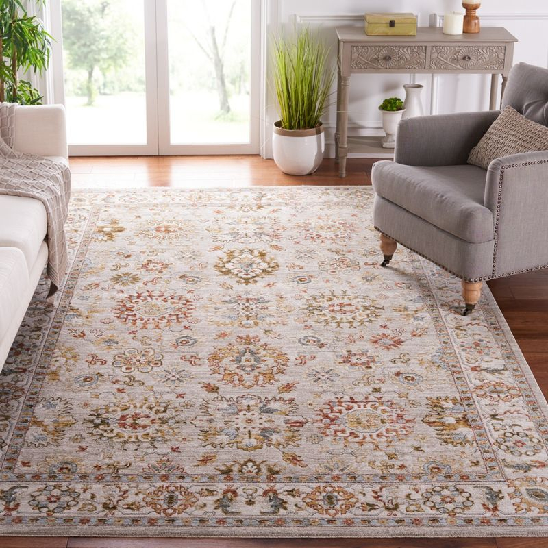 Hamilton HLT112 Power Loomed Area Rug - Gray/Rust - 8'9"x11'9" - Safavieh.