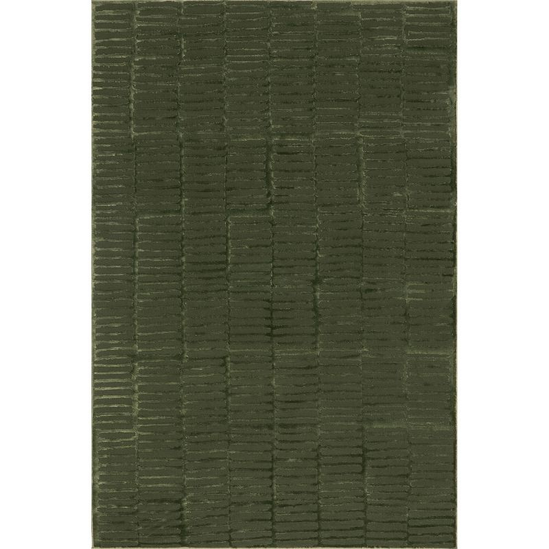 Nuloom Kailani Geometric Machine Washable Indoor Area Rug, 9' x 12', Green
