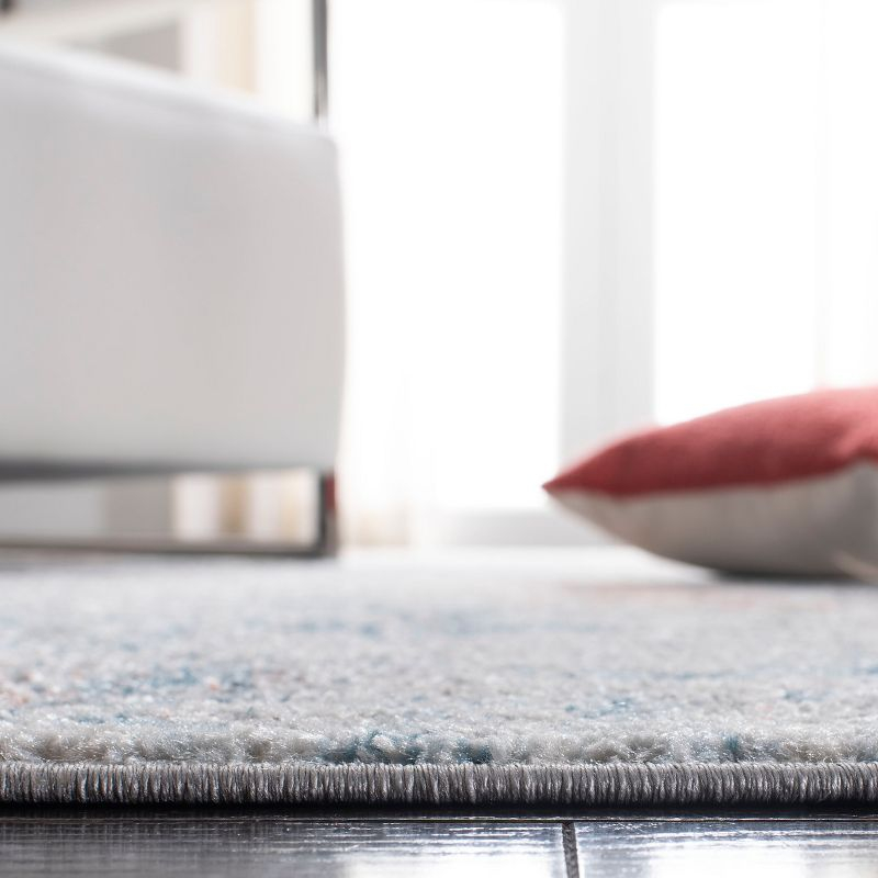 Tulum TUL209 Power Loomed Area Rug - Light Blue/Ivory - 3'x3' - Safavieh.