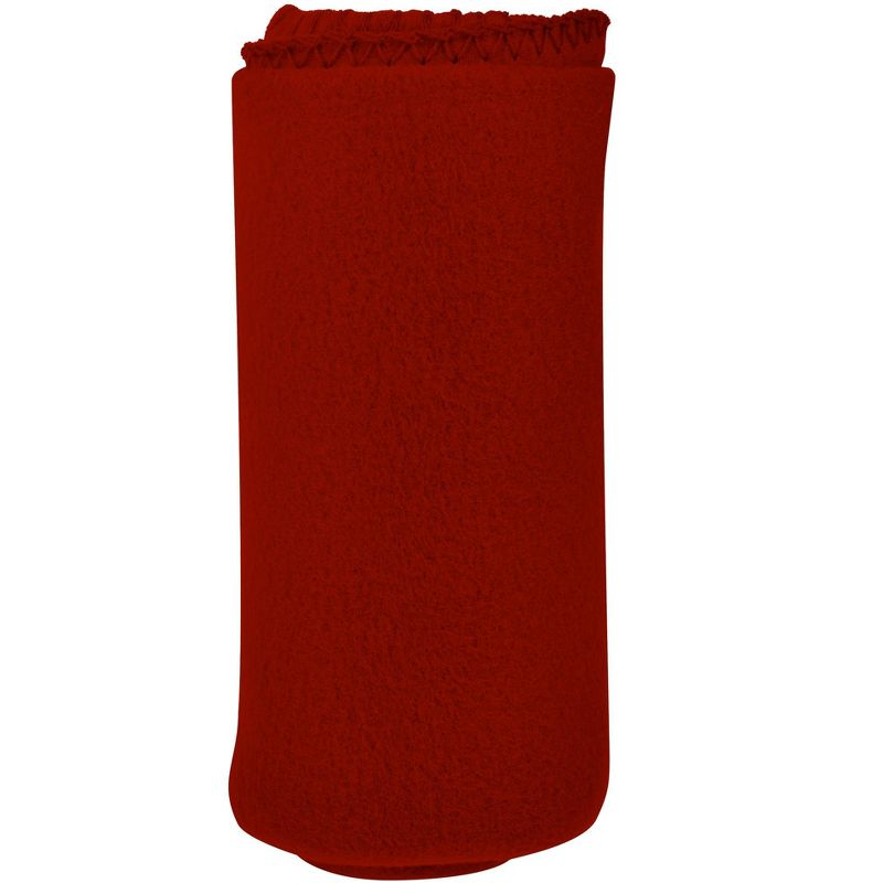 Lexi Home Super Soft 50 x 60 Cozy Fleece Throw Blanket - Red