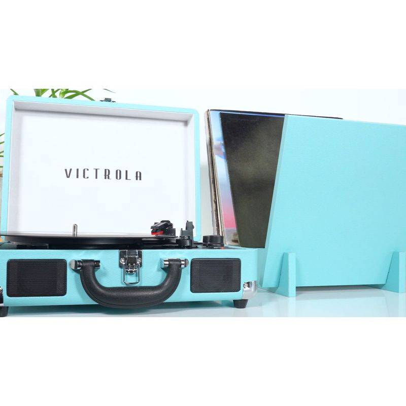 Victrola Journey 3-Speed Bluetooth Suitcase Record Player - Mint: Belt Drive Turntable