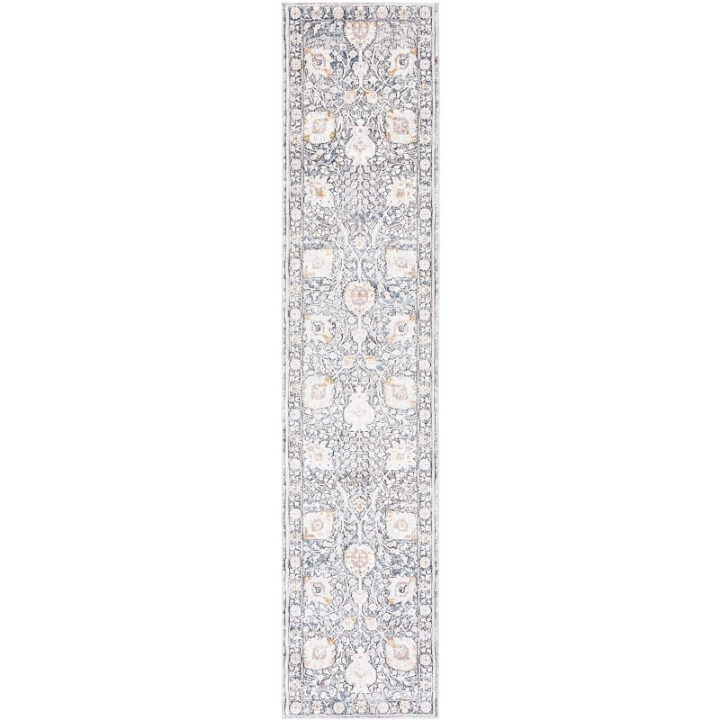 Moondust MND650 Power Loomed Runner Rug - Ivory/Grey - 2'x9' - Safavieh.