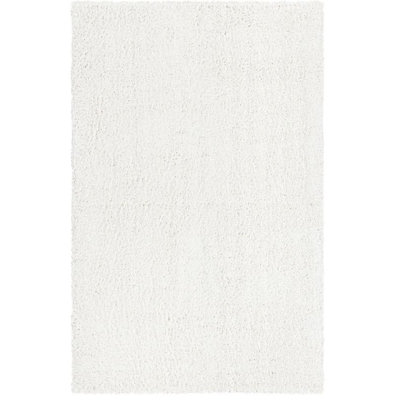Unique Loom 5' 0 x 8' 0 Davos Shag White Area Rug