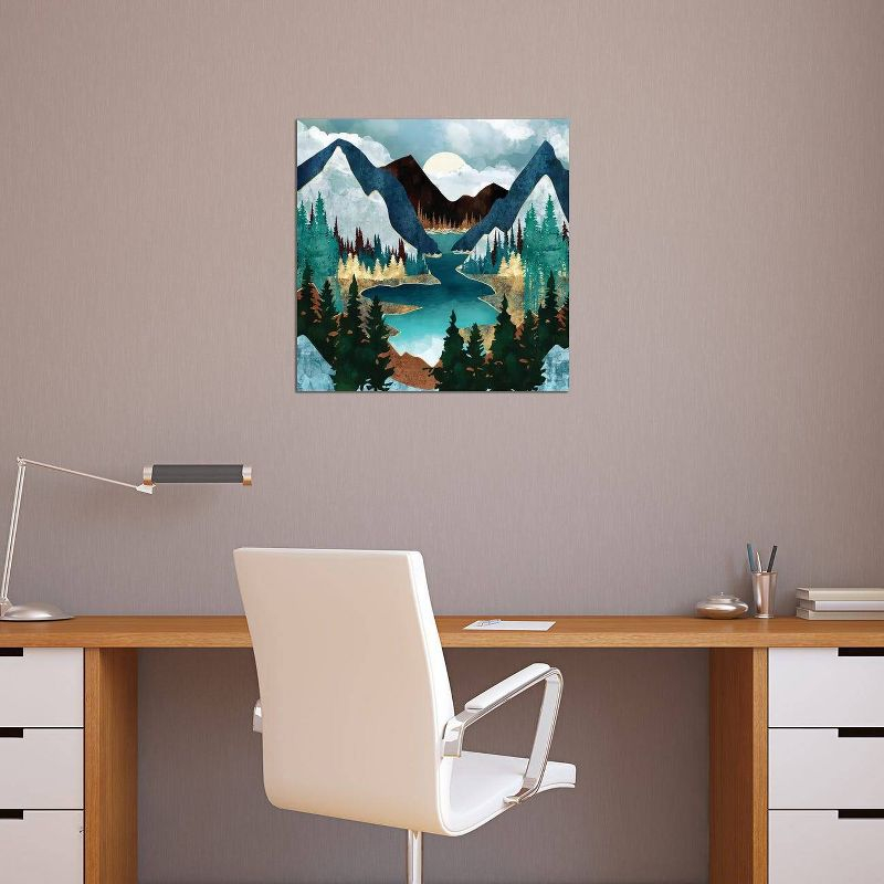 37" x 37" x 1.5" River Vista by SpaceFrog Designs Unframed Wall Canvas - iCanvas: Modern Style Digital Art, Nature Theme