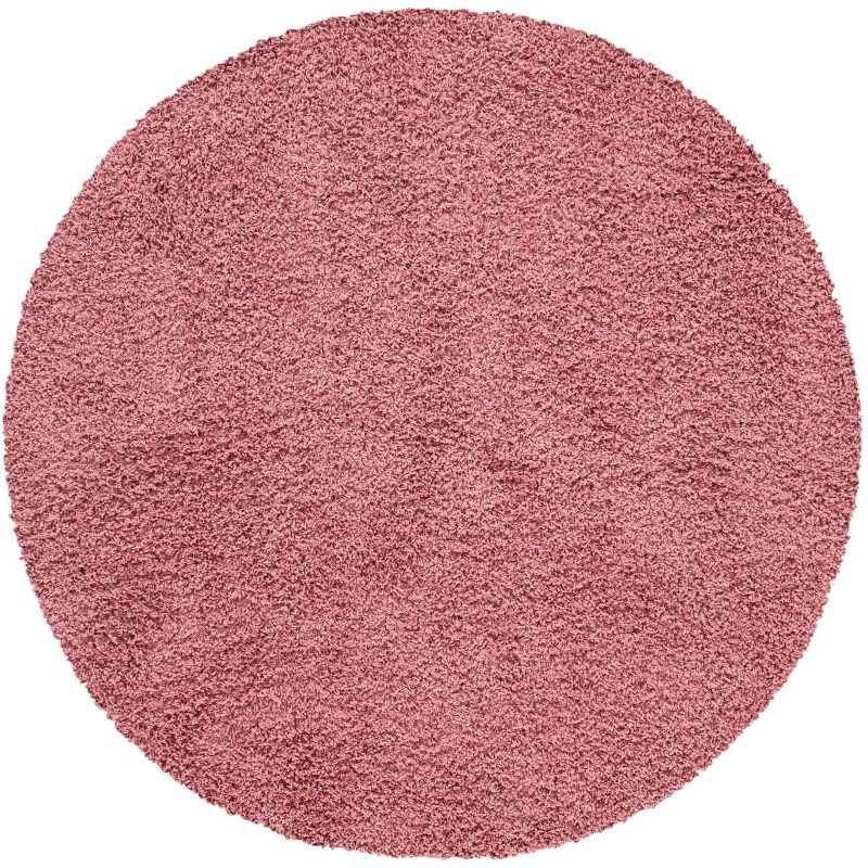 Venus Shag VNS520 Power Loomed Indoor Area Rug - Pink - 6'7" Round - Safavieh