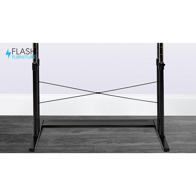 Flash Furniture Height Adjustable (27.25-35.75"H) Sit to Stand Home Office Desk - Black