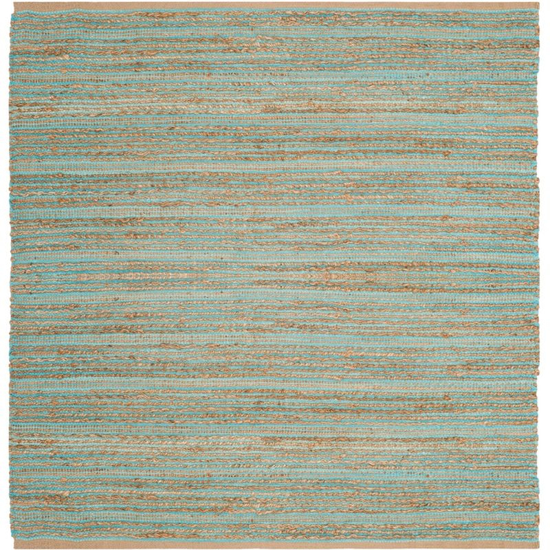 Cape Cod CAP851 Woven Indoor Area Rug - Aqua - 6'x6' - Safavieh